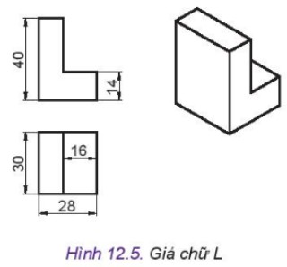 Các bước vẽ hình chiếu phối cảnh một điểm tụ của một chiếc hộp