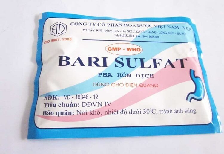 BaSO4 là thuốc cản quang trong chụp X-quang