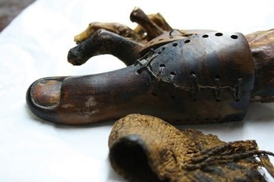 Ngón chân giả được tìm thấy trong một ngôi mộ cổ ở Thebes, Hy Lạp, được coi là bộ phận cơ thể giả đầu tiên trên thế giới