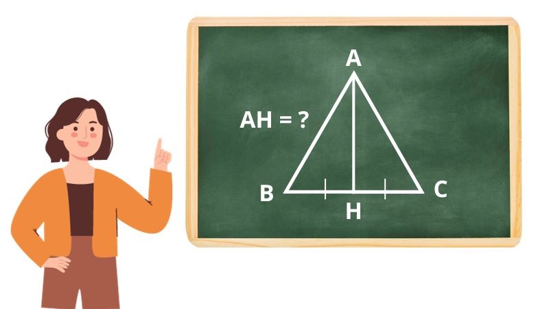 Hình ảnh minh họa tam giác đều với đường cao h