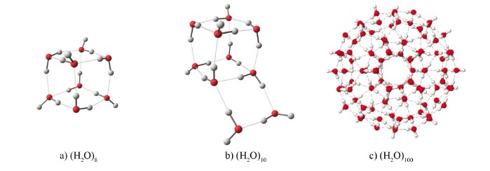 Cụm phân tử nước hình thành từ liên kết hiđrô