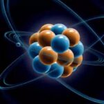 Hình ảnh minh họa mô hình nguyên tử với electron quay quanh hạt nhân