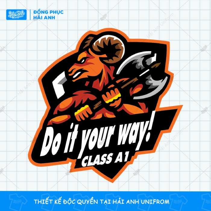 Logo lớp 6A1 hình trâu