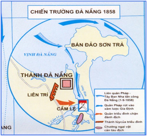 Lược đồ trận Đà Nẵng 1858-1859