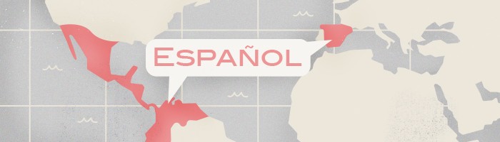 Bản đồ các quốc gia nói tiếng Tây Ban Nha: Tây Ban Nha, Mexico, Guatemala, Colombia, Venezuela, El Salvador, Panama