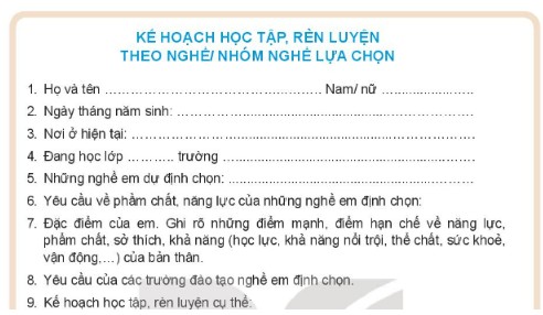 Kế hoạch học tập rèn luyện theo định hướng nghề nghiệp quan trọng
