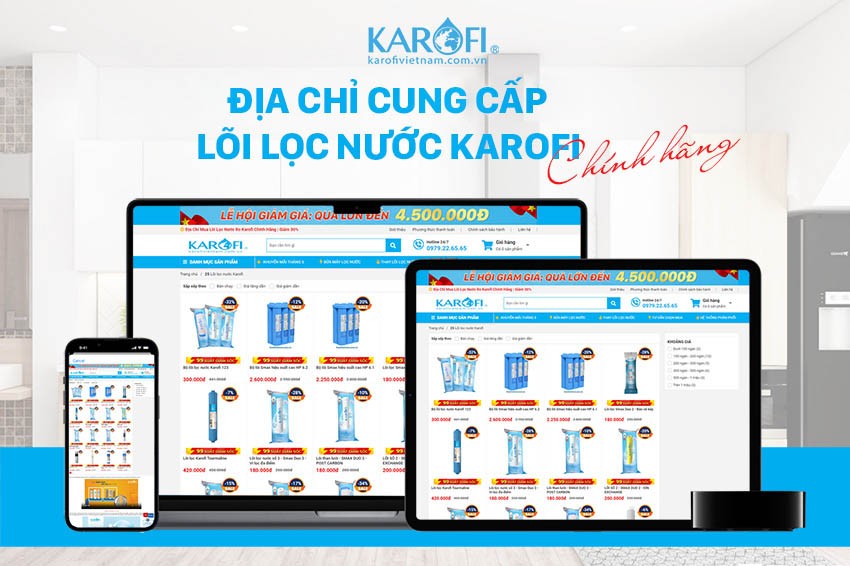 Hình ảnh Karofi Việt Nam là địa chỉ uy tín cung cấp lõi lọc nước Karofi chính hãng, đảm bảo chất lượng và dịch vụ tốt nhất