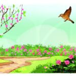 Hình ảnh chim họa mi hót véo von trên cành cây mùa xuân, tia nắng chiếu rọi