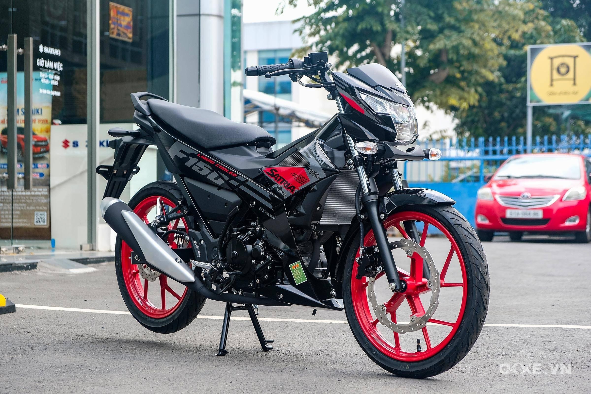 Suzuki Satria 2022 với thiết kế đèn pha và xi nhan tích hợp gọn gàng