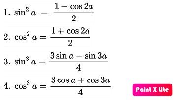 Công thức hạ bậc lượng giác lớp 10