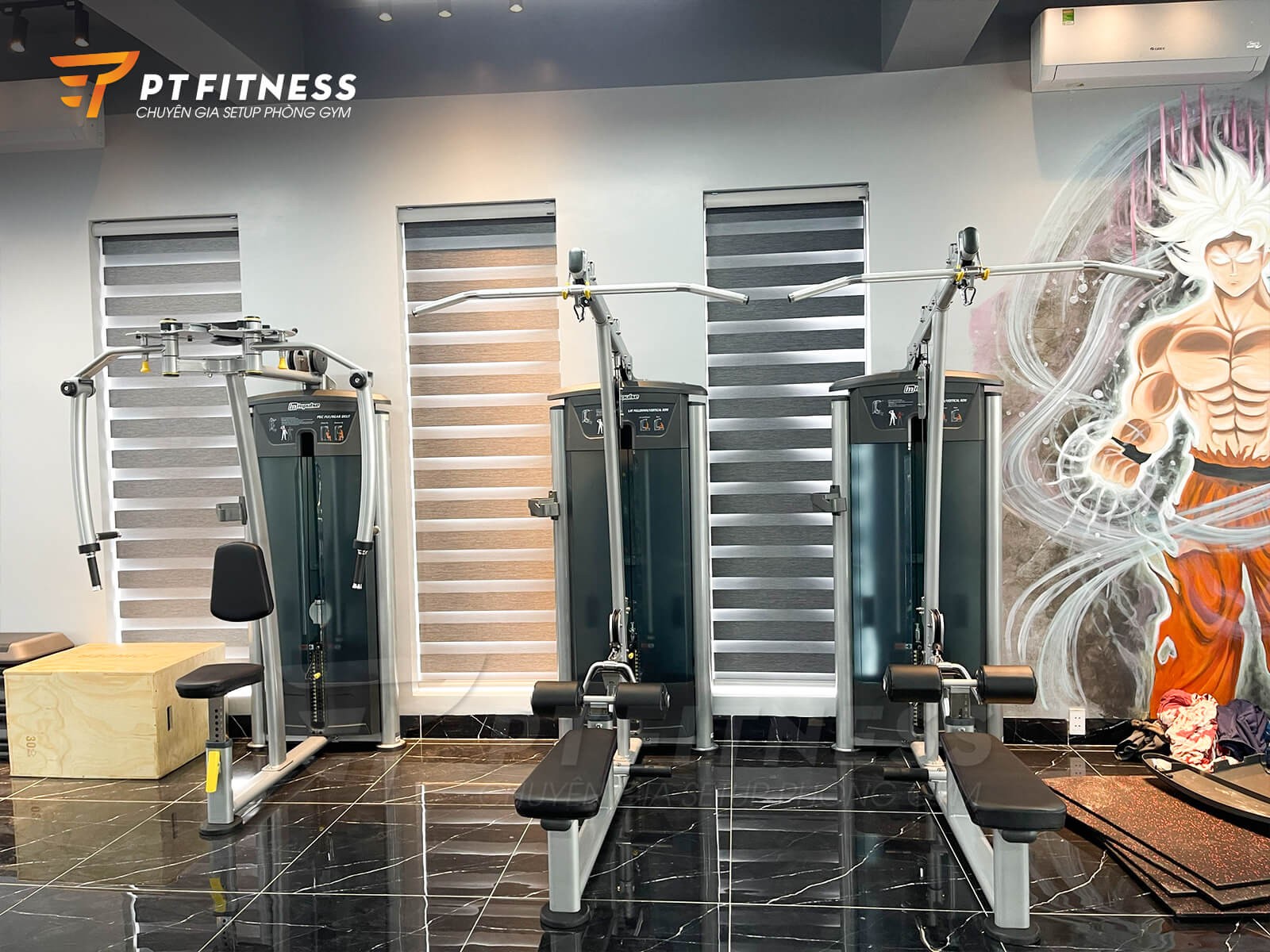 Máy khối tập ngực và kéo lưng xô Impulse