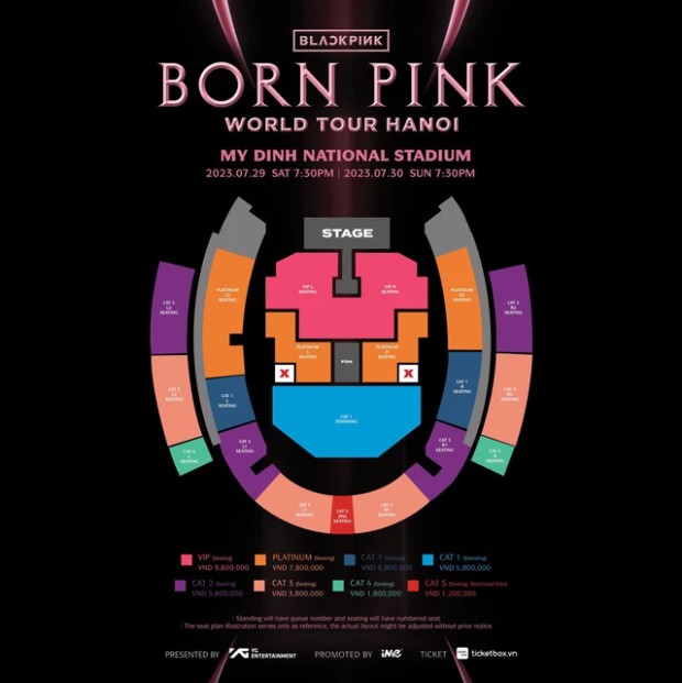 Giá vé Concert Blackpink 2023 tại Việt Nam (Hà Nội)