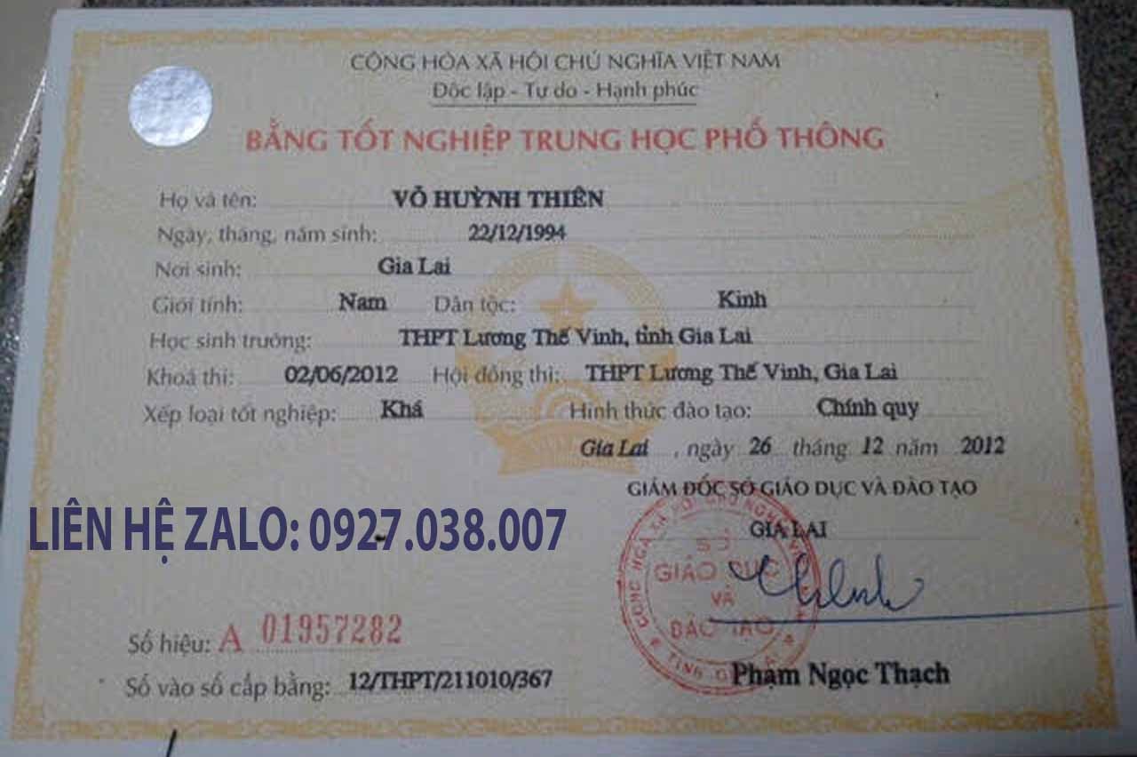 làm bằng thpt