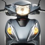 Mặt trước xe Vision cá tính với thiết kế hiện đại và đèn LED