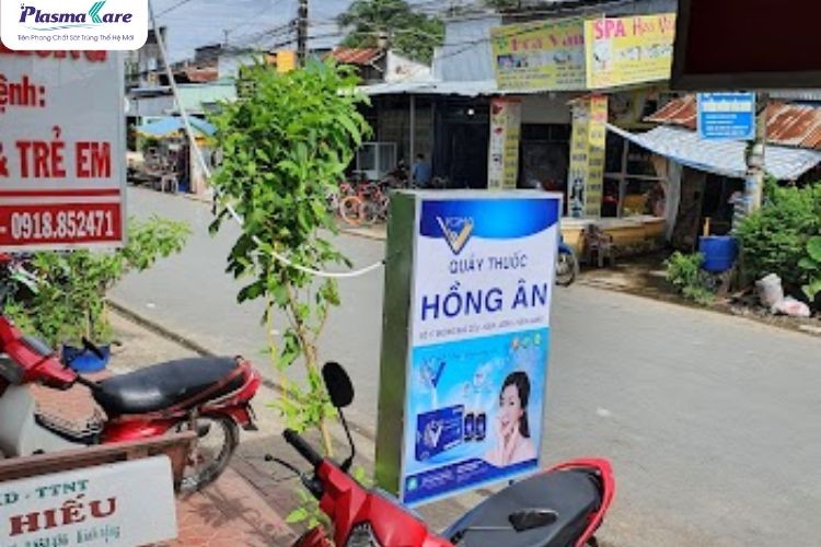 Phòng khám Da liễu Bs Thanh Hồng kết hợp quầy thuốc Hồng Ân tiện lợi