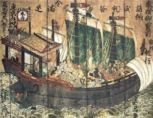 Tấm bảng Sueyoshi khắc họa một chiếc shuinsen.1633.