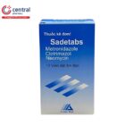 Viên đặt âm đạo Sadetabs với thành phần Metronidazole, Clotrimazole và Neomycin Sulfate
