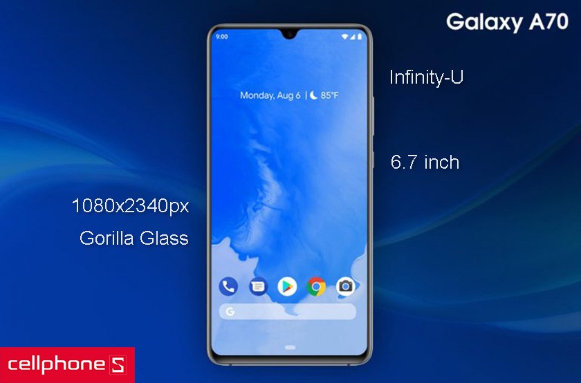 So sánh Samsung A70 với các đối thủ cạnh tranh về thiết kế và màn hình