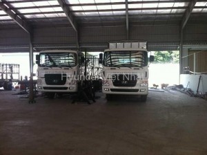 Hình ảnh nhà xưởng đóng thùng xe tải rộng 6000m2 của Việt Nhật năm 2014, thể hiện quy mô và năng lực sản xuất