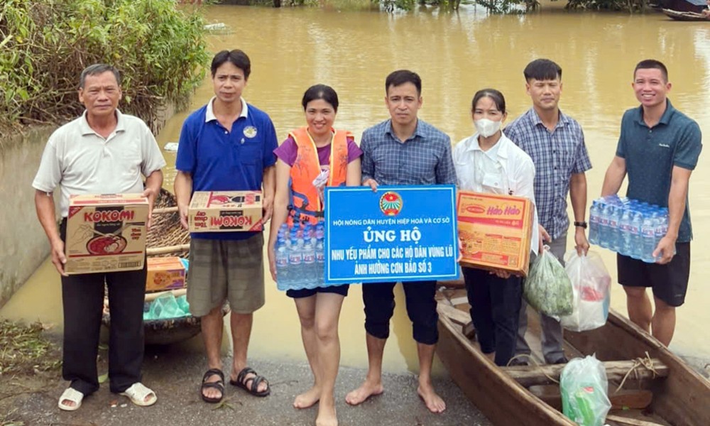 Các cấp hội nông dân hỗ trợ nhu yếu phẩm cho người dân