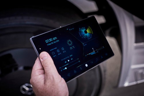 Mercedes-Benz Urban eTruck dashboard met rijmodi selectie