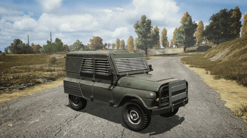 Imagen de un UAZ en PUBG Mobile