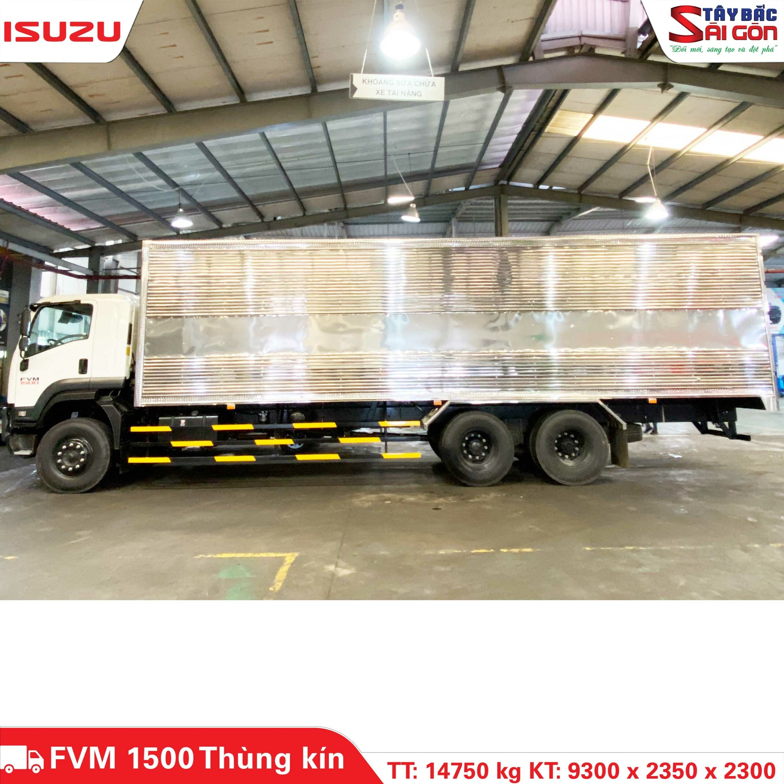 Xe tải Isuzu FVM1500 14,8 Tấn Thùng Kín
