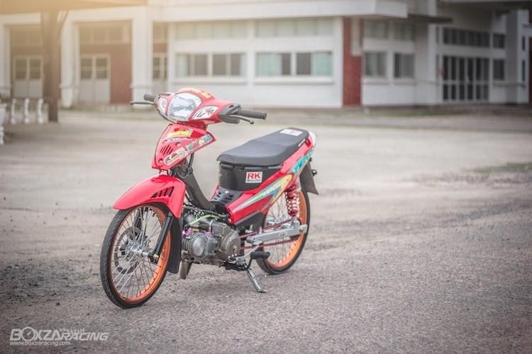 Ảnh xe Wave 125 độ drag kiểng Thái Lan với heo Nissin và dây dầu Earl's