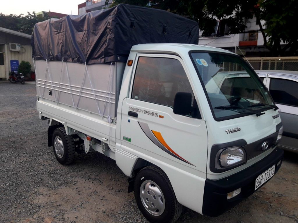 alt Xe tải Thaco Towner 800 thùng lửng màu trắng
