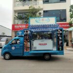 Xe tải bán kem Shineray T30 thùng kín chuyên dụng, thiết kế hiện đại cho kinh doanh kem lưu động tại Việt Nam
