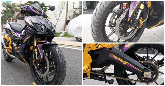 Imagen de una moto Winner X modificada con un tren de rodaje único e impresionante