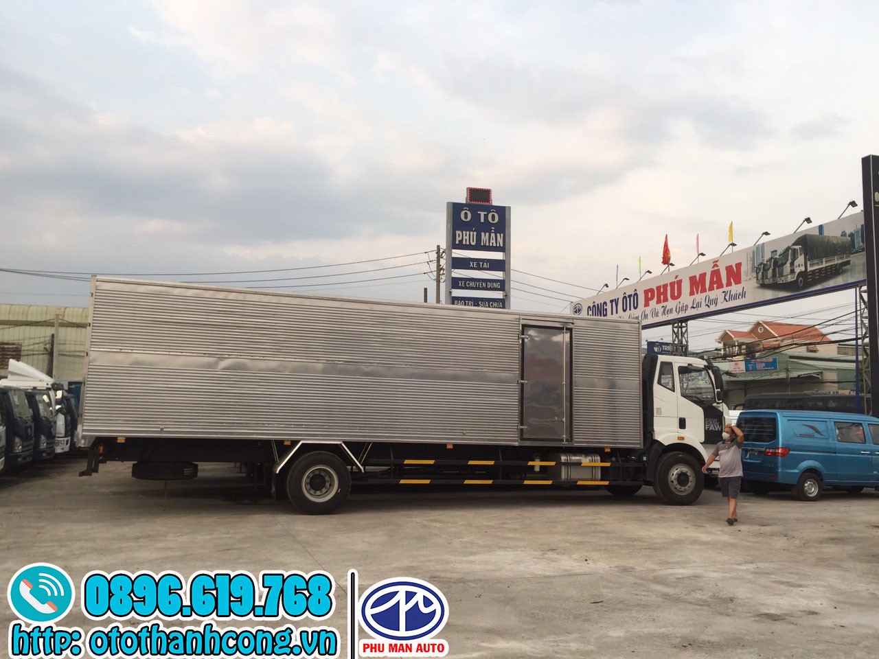 Kích thước thùng xe tải Faw 7.2 tấn thùng 9m7 siêu dài