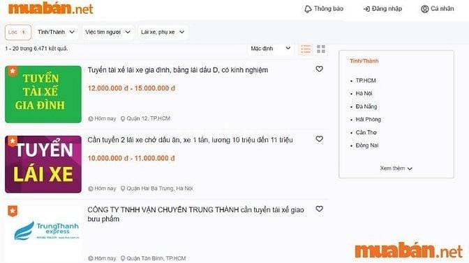 Znajdź renomowaną pracę jako kierowca ciężarówki B2 w Xe Tải Mỹ Đình