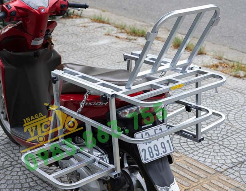 Parrilla de carga para Vision con dos alas laterales que facilitan el transporte de carga voluminosa
