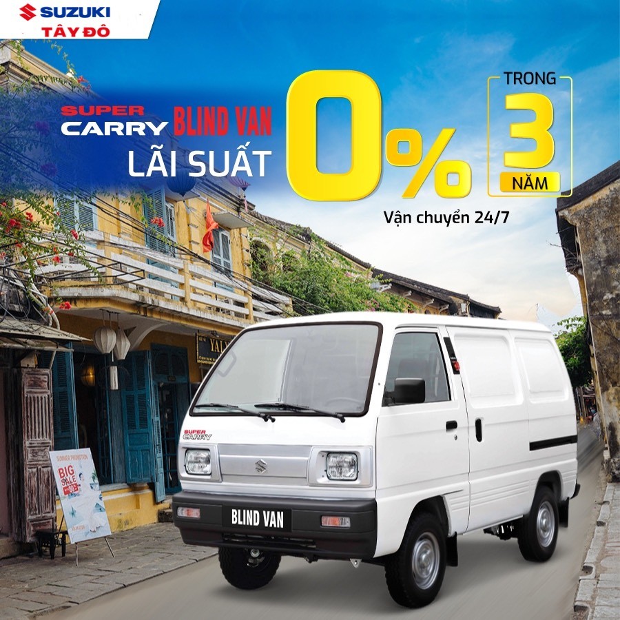 Ưu đãi lãi suất hấp dẫn khi mua xe tải Suzuki Blind Van