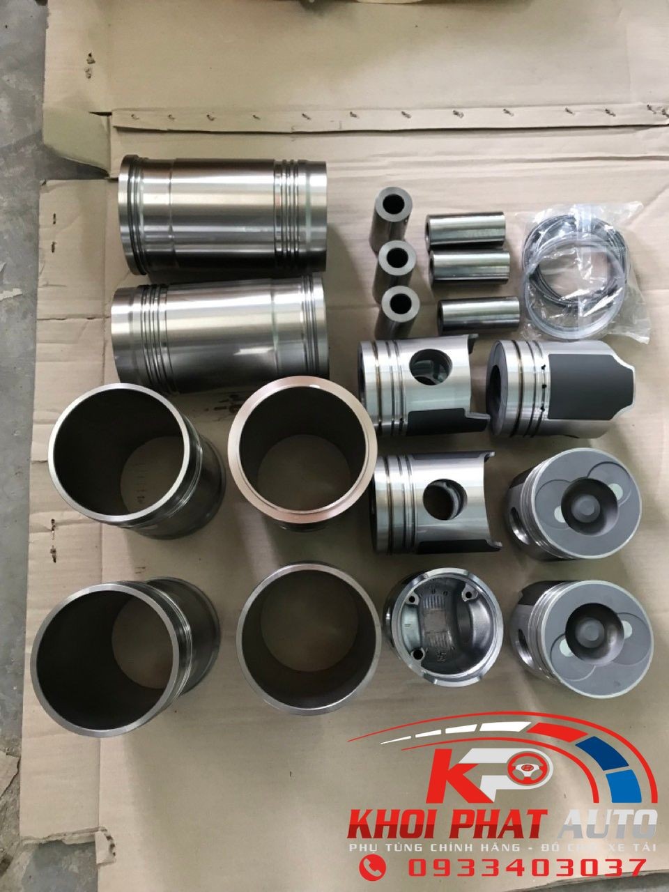 Bộ bạc piston xe tải Hyundai HD series chính hãng - Hình ảnh chi tiết bộ phận séc măng, piston và xi lanh