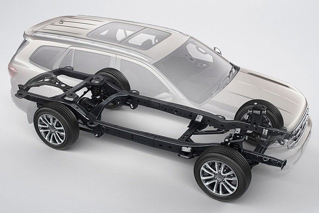 Khung gầm rời body-on-frame của xe SUV Ford Everest