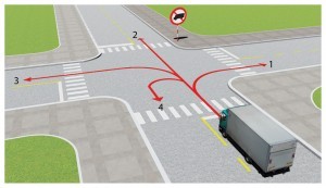 Các hướng xe tải được phép đi