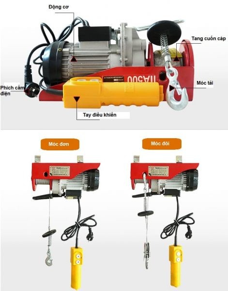 Cấu tạo tời kéo mini PA