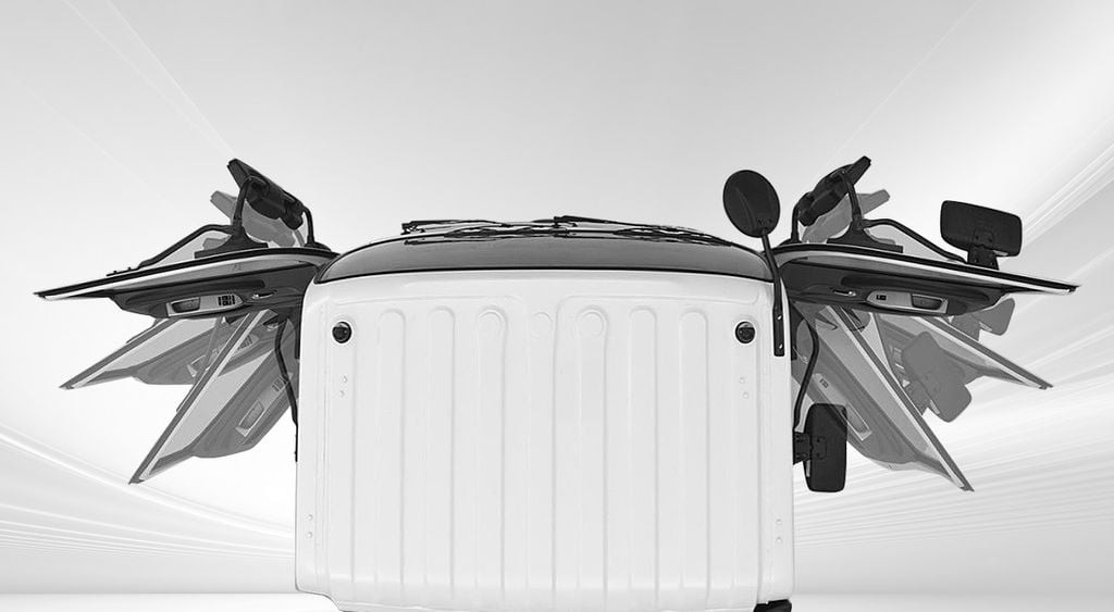 Porte du camion Foton Trường Hải Thaco Ollin S720, montrant la large ouverture pour un accès facile