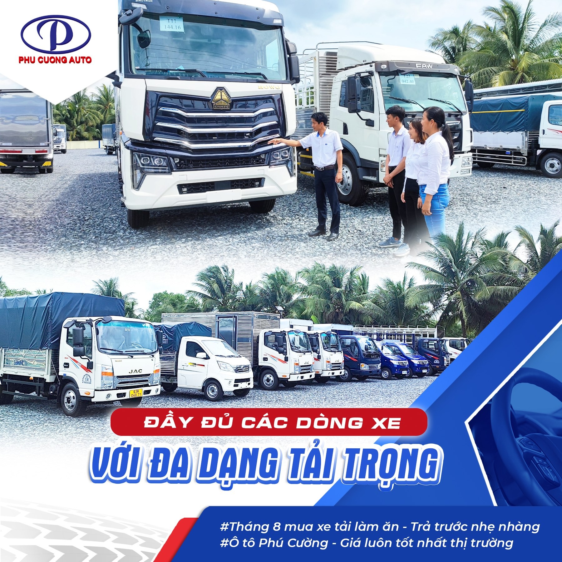 Đa dạng dòng xe tải tại Ô tô Phú Cường