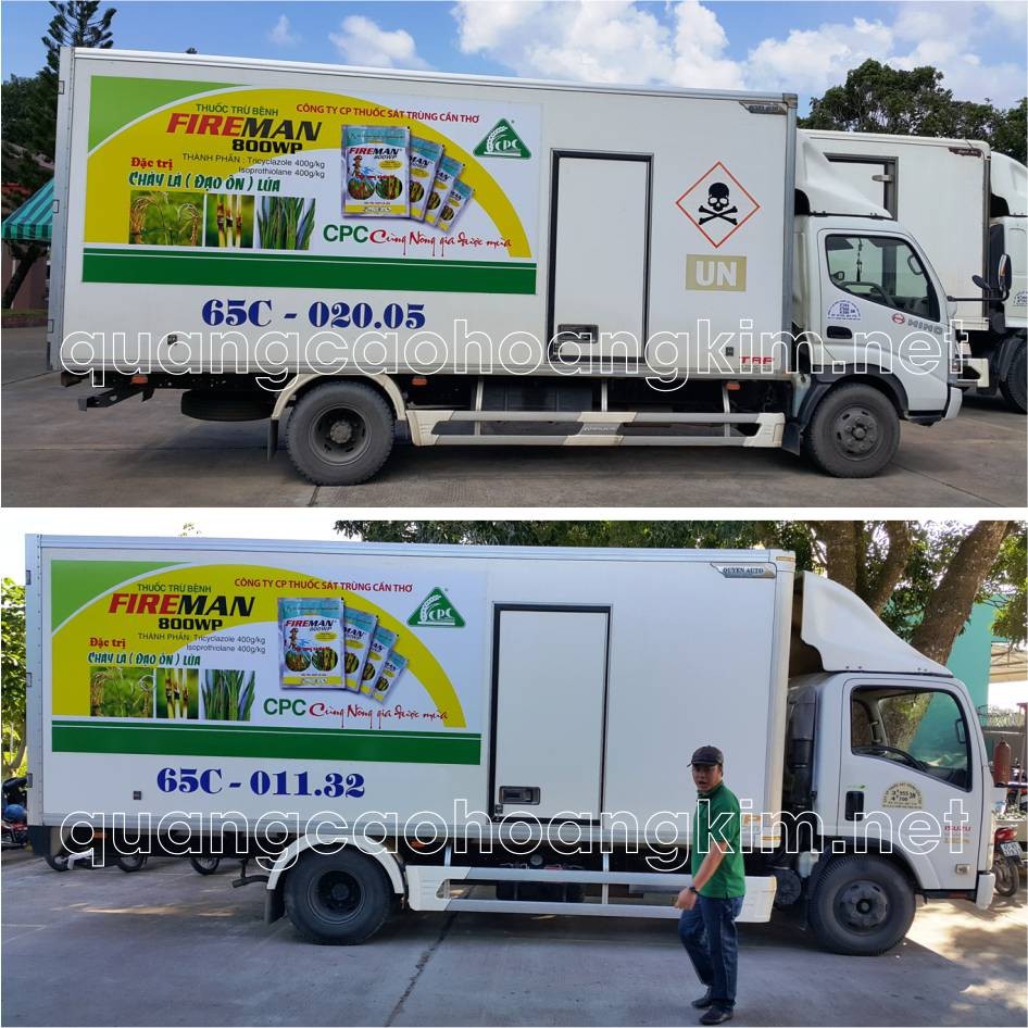 Mẫu decal xe tải đẹp phong cách tối giản, hiện đại