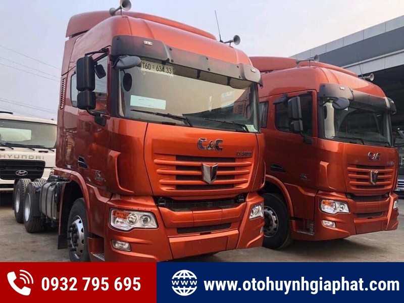 Xe đầu kéo C & C 2 cầu máy 380PS là dòng xe tải nặng cao cấp được nhập khẩu nguyên chiếc của Trung Quốc