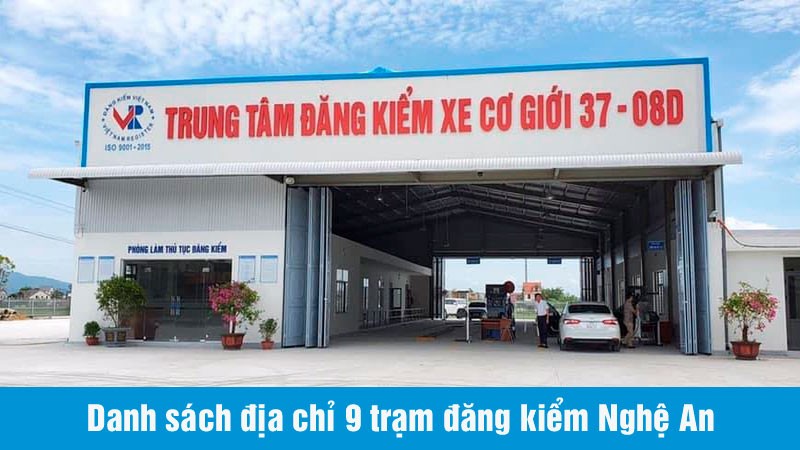 Bản đồ các trạm đăng kiểm xe tải Nghệ An