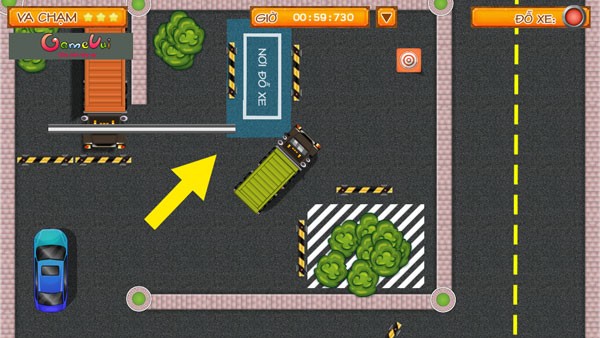 Cách chơi game đỗ xe tải