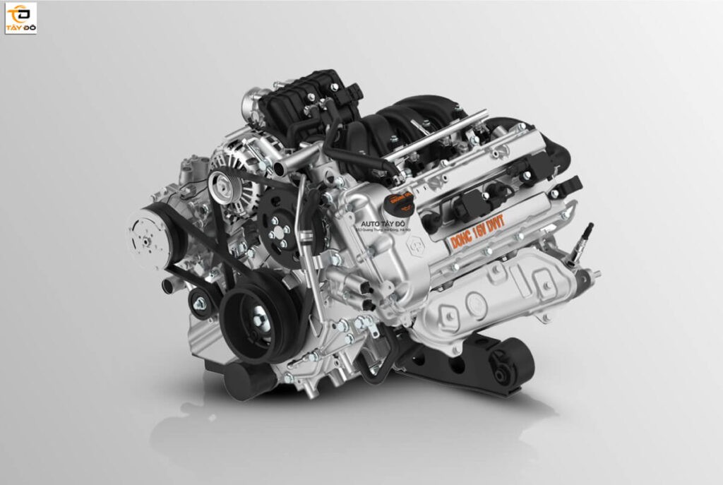 alt text: Hình ảnh động cơ xe tải van Teraco V8