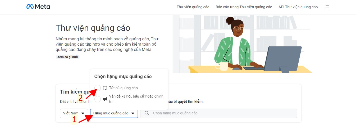 Hướng dẫn sử dụng FB Ads Library