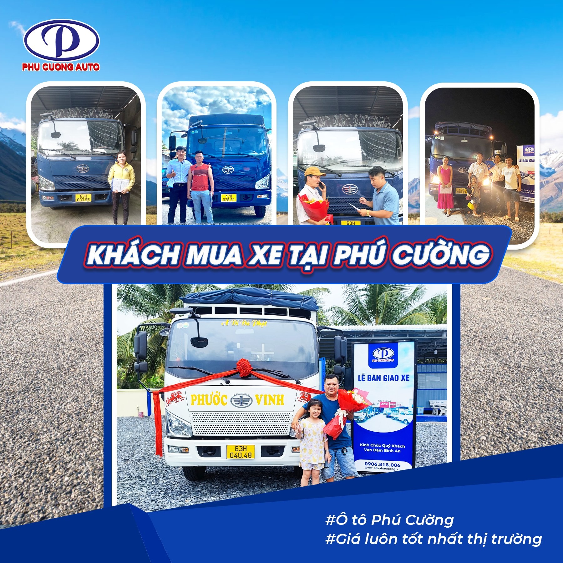 Khách hàng nhận xe tải Faw Tiger tại Xe Tải Mỹ Đình