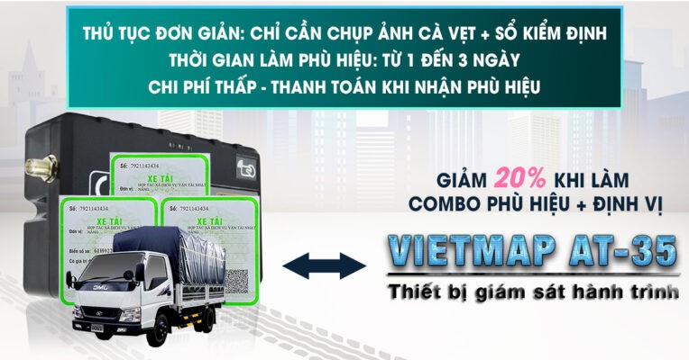Giảm 20% khi đăng ký trọn gói làm phù hiệu xe tải