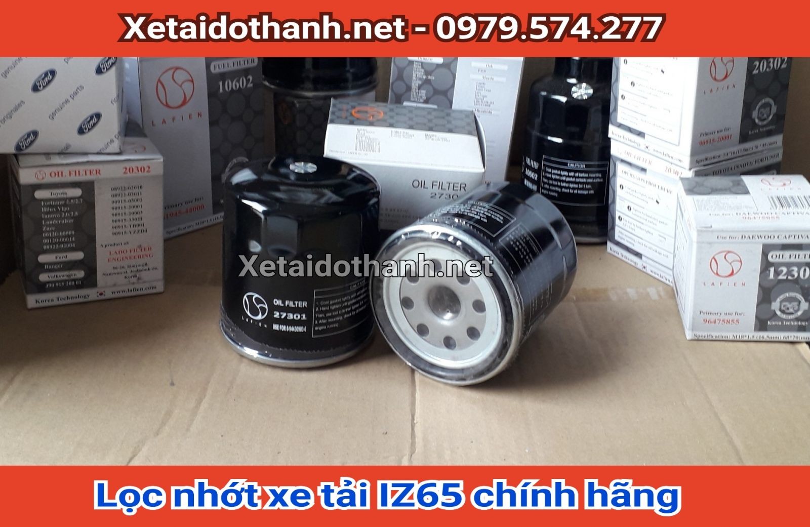 Lọc nhớt xe tải Đô Thành IZ65 - 27301
